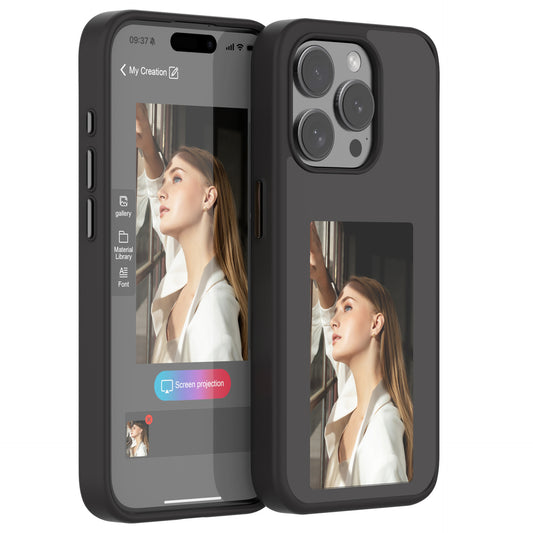 E-ink Screen Phone Case with Magnetic сharge  and 4 colors